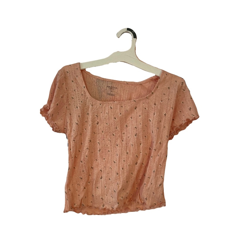 Pink Floral Crop Top